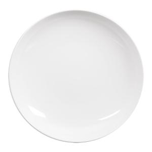 Lot de 6 assiettes creuses   21, 5 cm  blanc en porcelaine