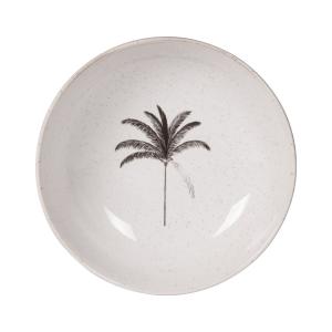 Lot de 6 assiettes creuses  21 cm  gris en grès