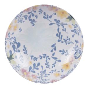 Lot de 6 assiettes creuses   22 cm  multicolores en grès