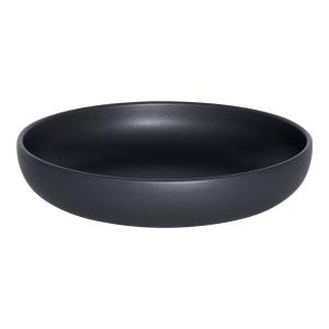 Lot de 6 assiettes creuses    22 cm  noir en grès