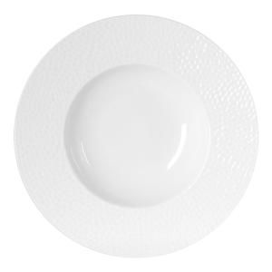 Lot de 6 assiettes creuses   23 cm  blanc en porcelaine