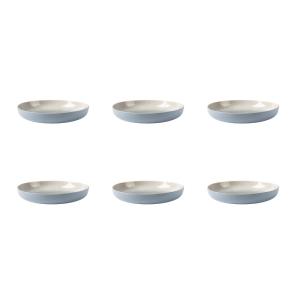 Lot de 6 assiettes creuses bleu