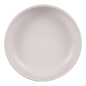 Lot de 6 assiettes creuses   crème 22 cm  beiges en grès