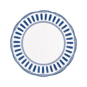 Lot de 6 assiettes creuses   e 22 cm  bleues en porcelaine