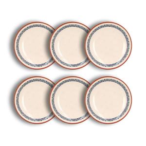 Lot de 6 assiettes creuses en faïence blanche 21cm