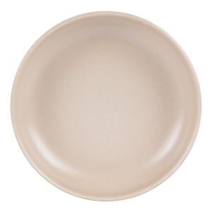 Lot de 6 assiettes creuses   sable 22 cm  beige en grès