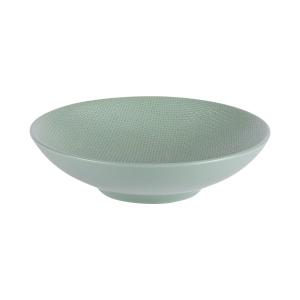 Lot de 6 assiettes creuses   sauge 19 cm  vertes en grès