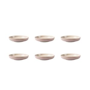 Lot de 6 assiettes creuses taupe