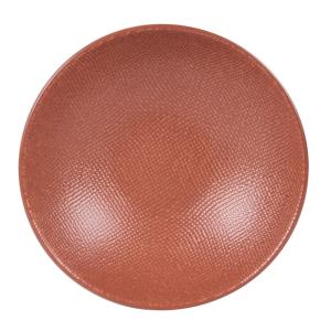 Lot de 6 assiettes creuses   terra 19 cm  orange en grès