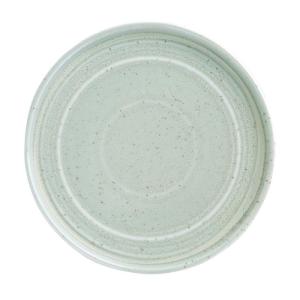 Lot de 6 assiettes en porcelaine verte Ø22