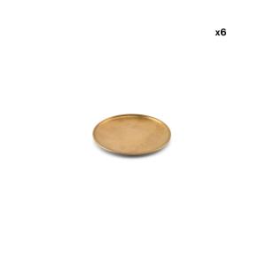 Lot de 6 assiettes or en métaux 14cm
