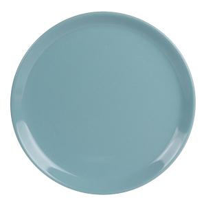 Lot de 6 assiettes plate    25 cm  bleu en grès H2.5