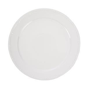 Lot de 6 assiettes plate   27,5 cm  blanc en grès