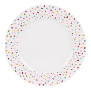 Lot de 6 assiettes plate    27 cm  blanc en porcelaine