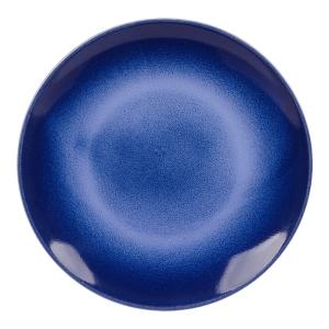 Lot de 6 assiettes plate   27 cm  bleu en grès