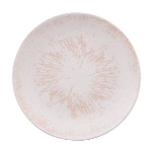 Lot de 6 assiettes plate   27 cm crème  beige en grès