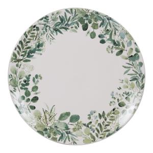 Lot de 6 assiettes plate   27 cm  décoré en faïence