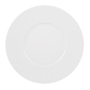 Lot de 6 assiettes plate    27 cm  en porcelaine  blanc