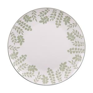 Lot de 6 assiettes plate 27 cm   vert en porcelaine