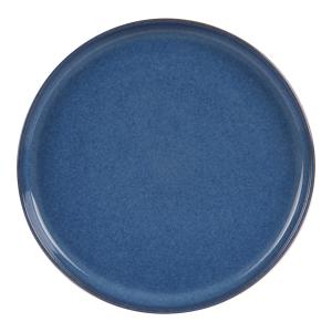 Lot de 6 assiettes plate    cobalt 28 cm  bleu en grès