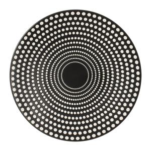 Lot de 6 assiettes plate galaxy pois 27 cm  noir en grès