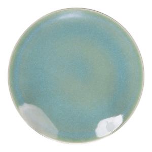 Lot de 6 assiettes plate lagon 27 cm  bleu en grès