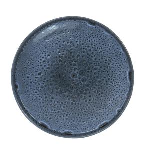 Lot de 6 assiettes plate  s 27 cm  bleu en grès