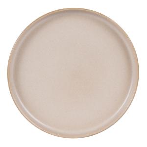 Lot de 6 assiettes plate   sable 28 cm  beige en grès