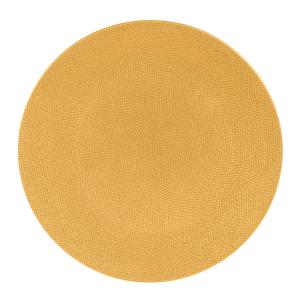 Lot de 6 assiettes plate   safran 27 cm  jaune en grès