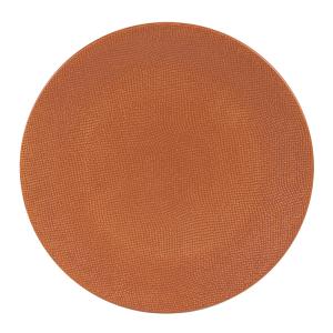 Lot de 6 assiettes plate   terra 27 cm  orange en grès