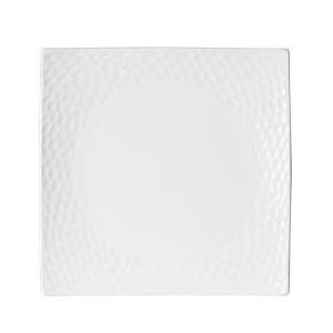 Lot de 6 assiettes plates   25 cm  blanc en porcelaine