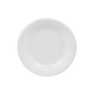 Lot de 6 assiettes plates   26 cm  blanc en porcelaine