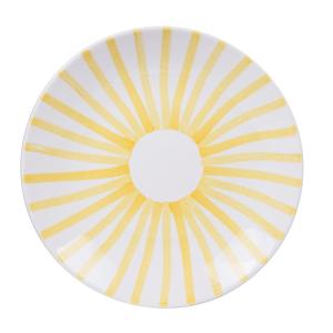 Lot de 6 assiettes plates    26 cm  jaunes en faïence