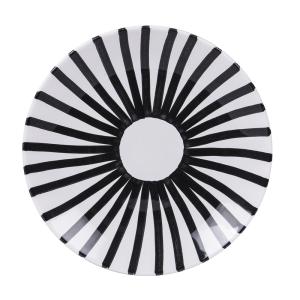 Lot de 6 assiettes plates    26 cm  noir en faïence