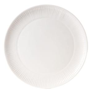 Lot de 6 assiettes plates    27,5 cm  blanches en faïence