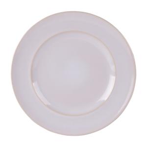 Lot de 6 assiettes plates 28 cm    blanc en grès