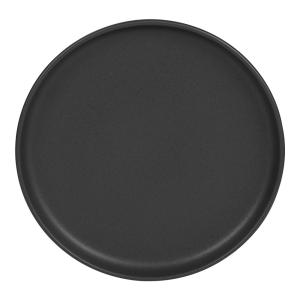 Lot de 6 assiettes plates    28 cm  noir en grès