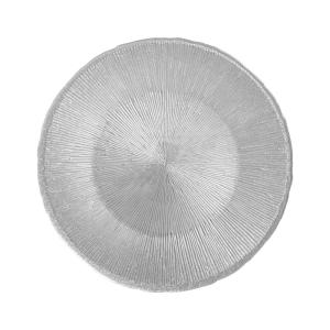 Lot de 6 assiettes plates   e  28 cm  gris en verre