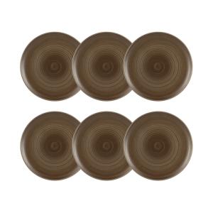 Lot de 6 assiettes plates en grès 27,5cm