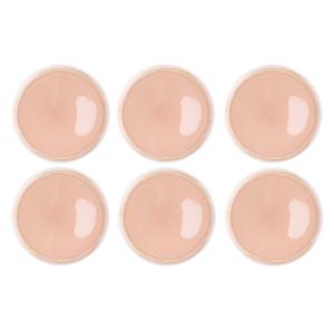 Lot de 6 assiettes plates en grès rose D27