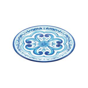 Lot de 6 assiettes plates en mélamine bleu 27,5 cm