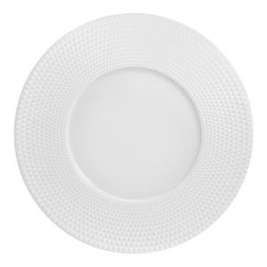 Lot de 6 assiettes plates nymphéa  27 cm  blanc en porcelai…