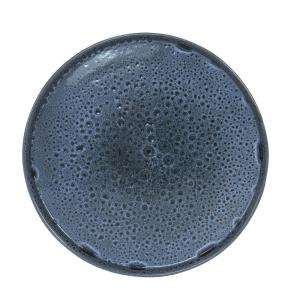 Lot de 6 assiettes plates  s 27 cm  bleues en grès