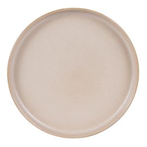 Lot de 6 assiettes plates   sable 28 cm  beige en grès
