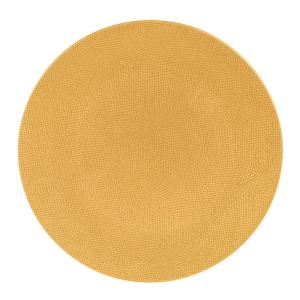 Lot de 6 assiettes plates   safran 27 cm  jaunes en grès