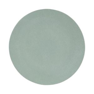 Lot de 6 assiettes plates   sauge 27 cm  vertes en grès
