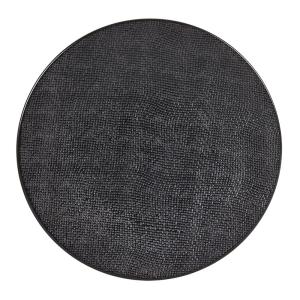Lot de 6 assiettes plates vésuvio  27 cm  noires en grès
