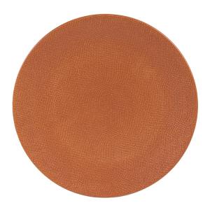 Lot de 6 assiettes plates vésuvio terra 27 cm  oranges en g…