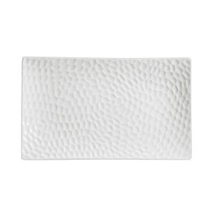 Lot de 6 assiettes rectangle   20x12 cm  blanc en porcelaine