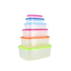 Lot de 6 boîtes hermétiques en plastique